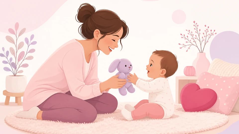 Illustration mère et bébé — calculatrice de grossesse