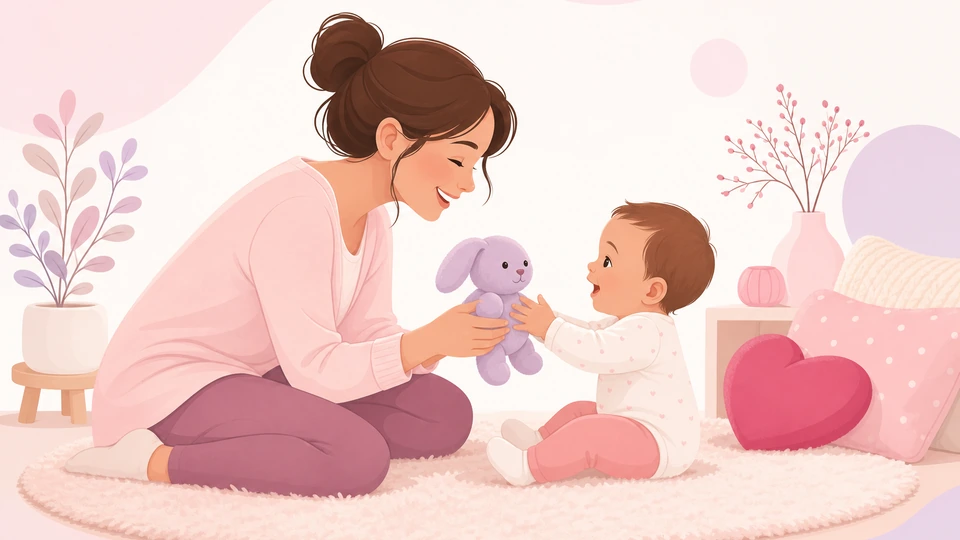 Illustration mère et bébé — calculatrice de grossesse