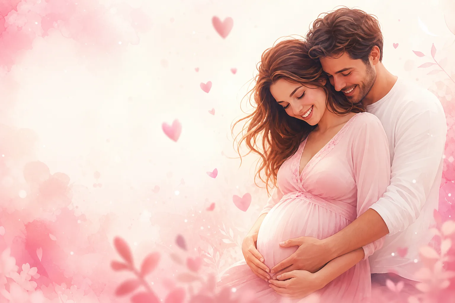 Couple consultant le calendrier de grossesse